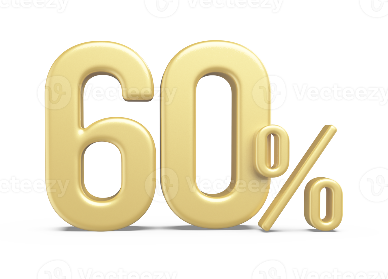 sale number 60 percent off golden png