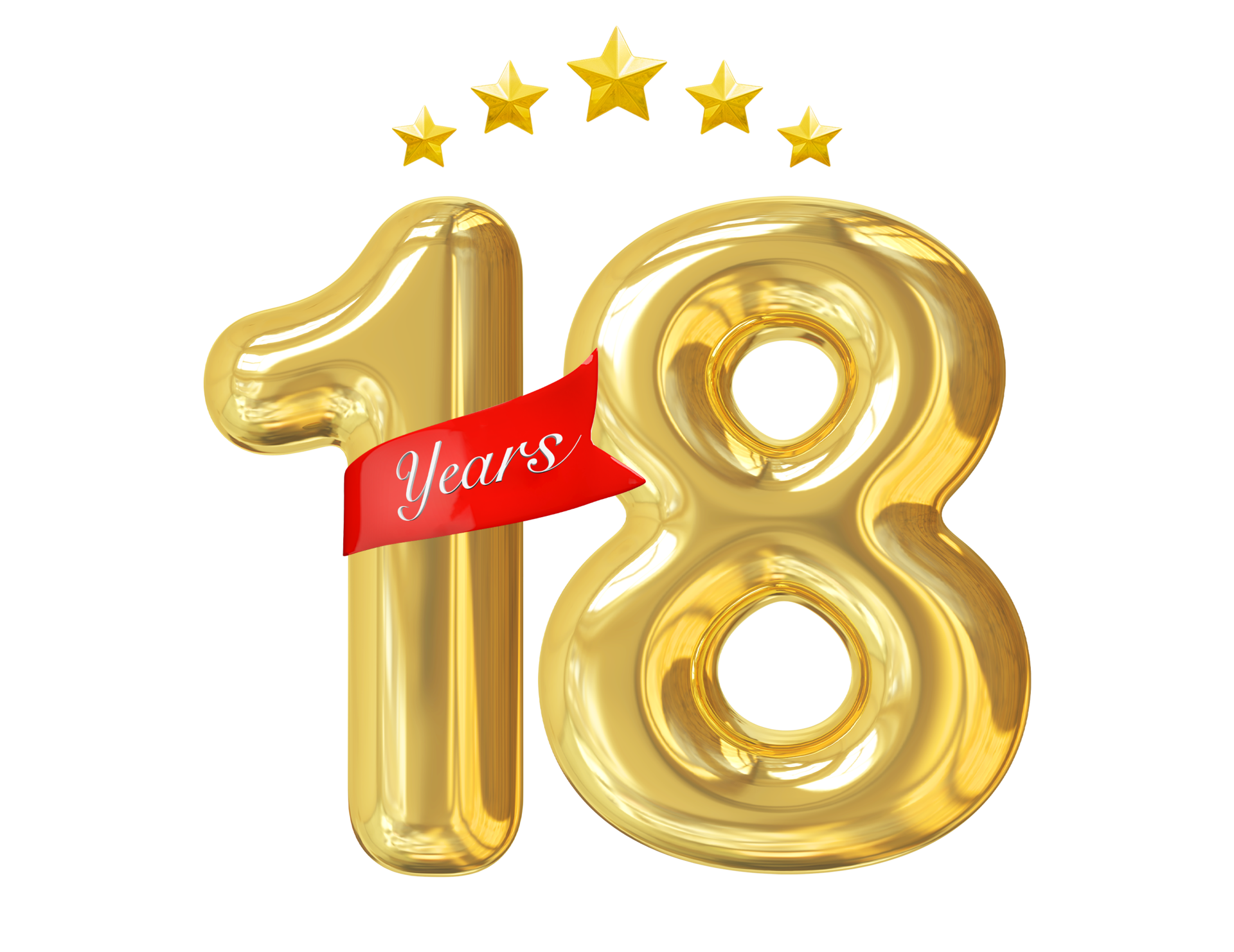 Free 18 Years Anniversary Golden 11297056 PNG With Transparent Background Free 18 Years Anniversary Golden 11297056 PNG With Transparent Background