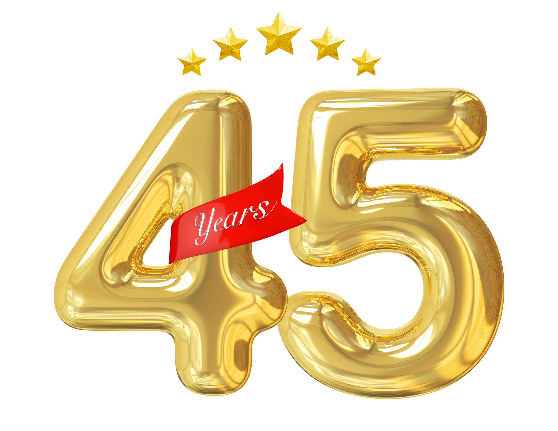 45 Jahre Jubiläum golden 11297063 PNG