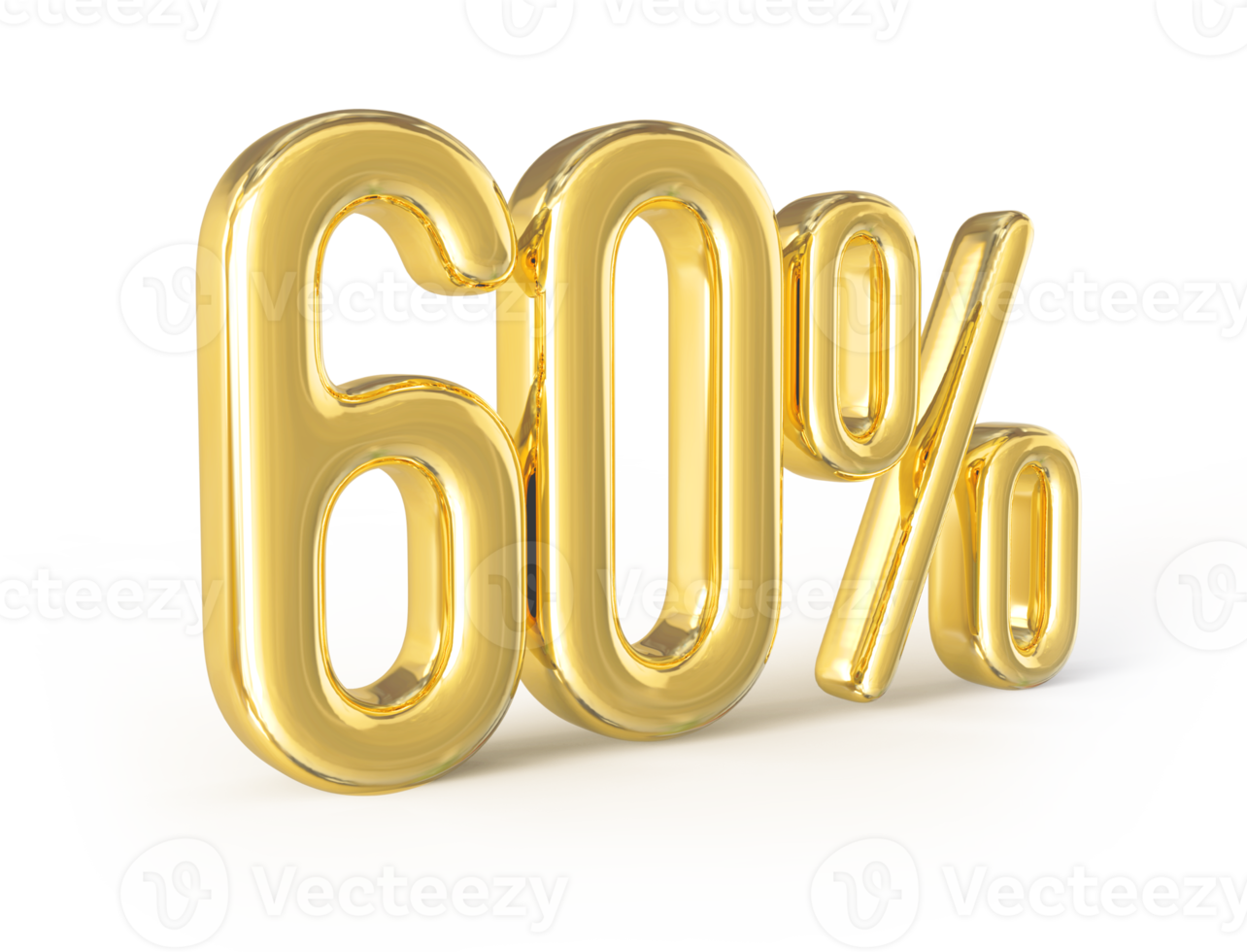 promotion number 60 percent 3d png