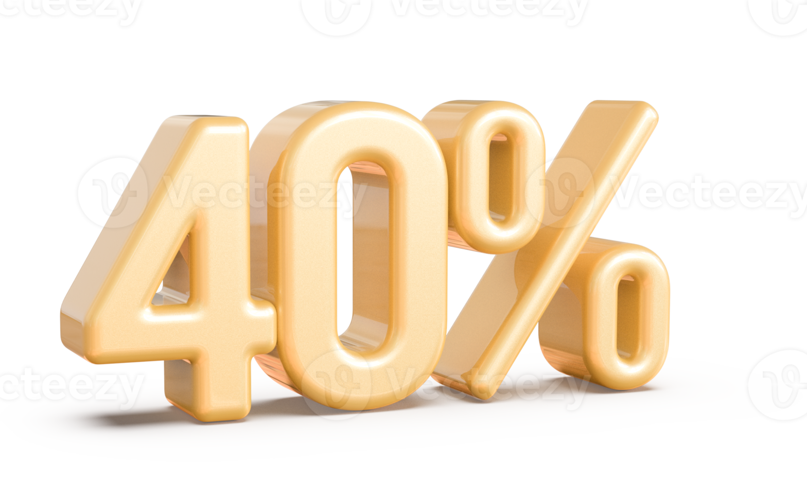 promotion number 40 percent 3d png