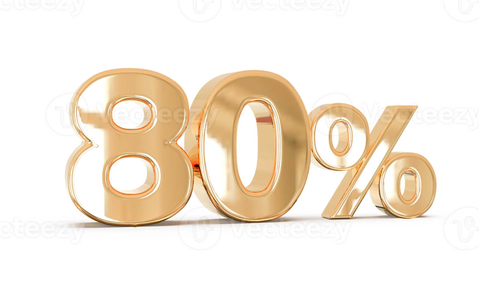 número de venta 80 por ciento 3d png