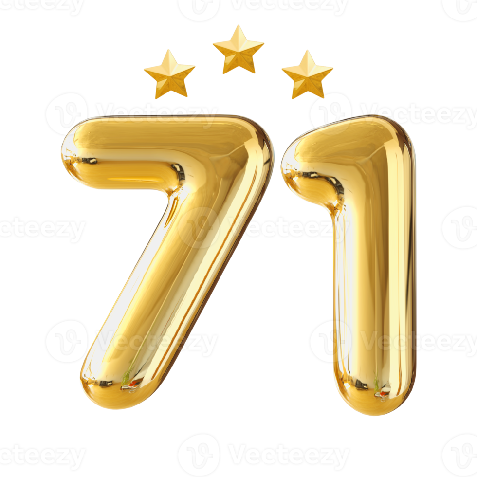 71 years anniversary number png