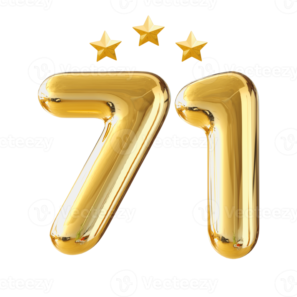 71 years anniversary number png