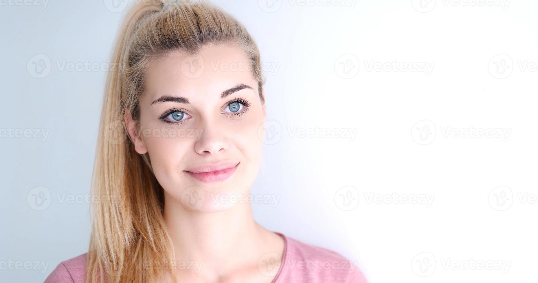 portrait of a beautiful young blond woman photo