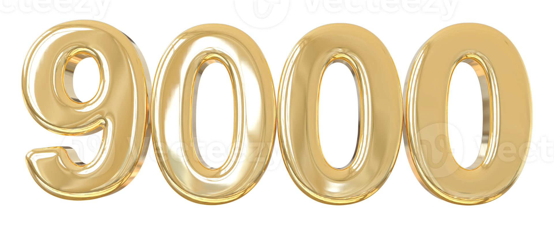 numéro 9000 doré png