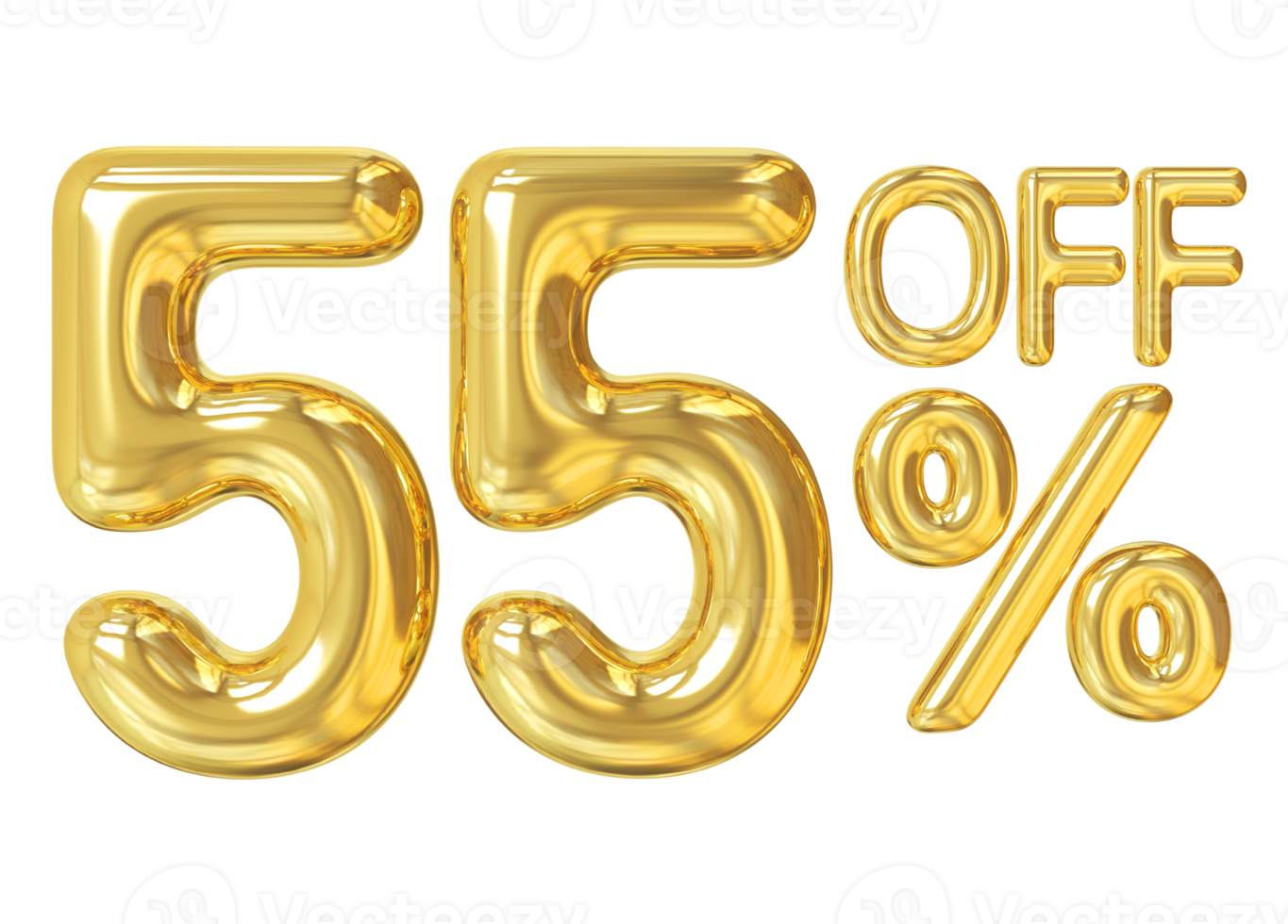 sale number 55 percent off golden png