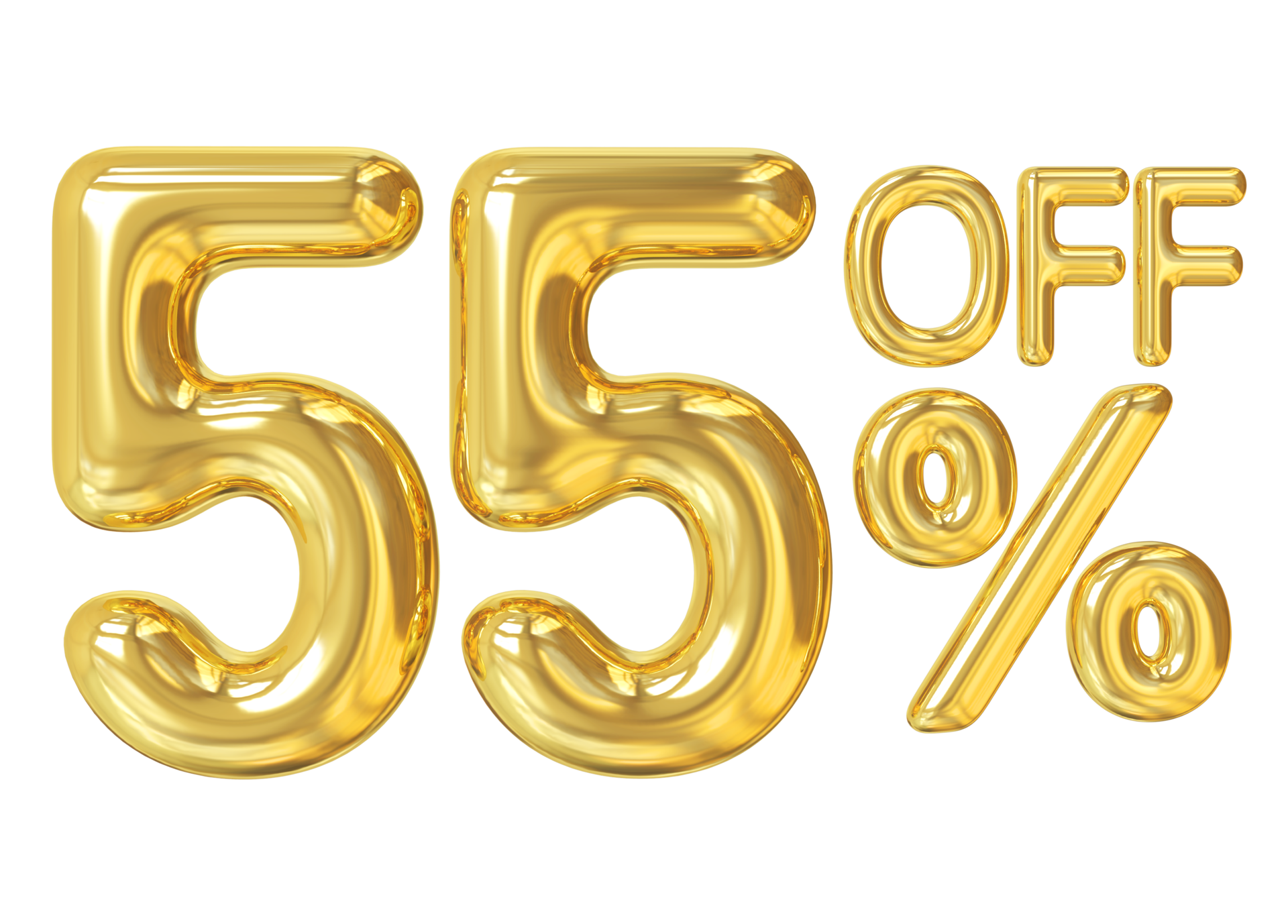 Sale Number 55 Percent Off Golden 11297447 PNG
