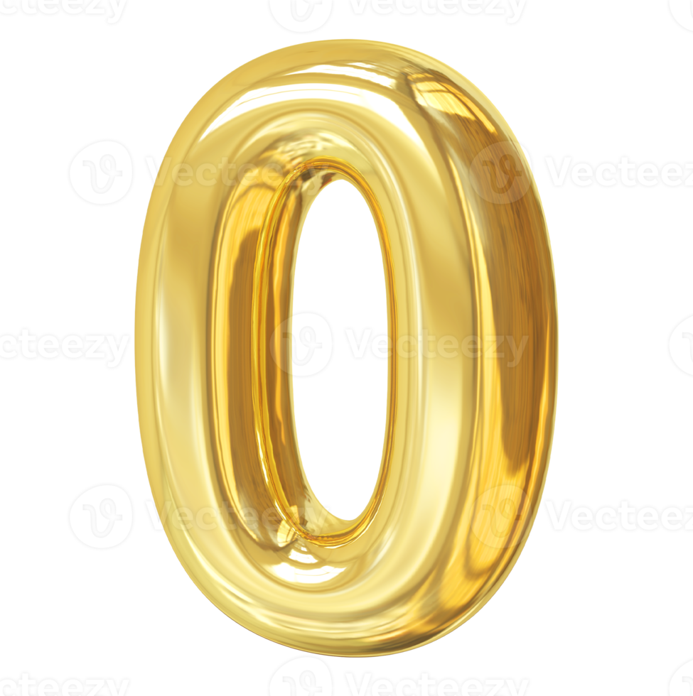 golden number 0 png