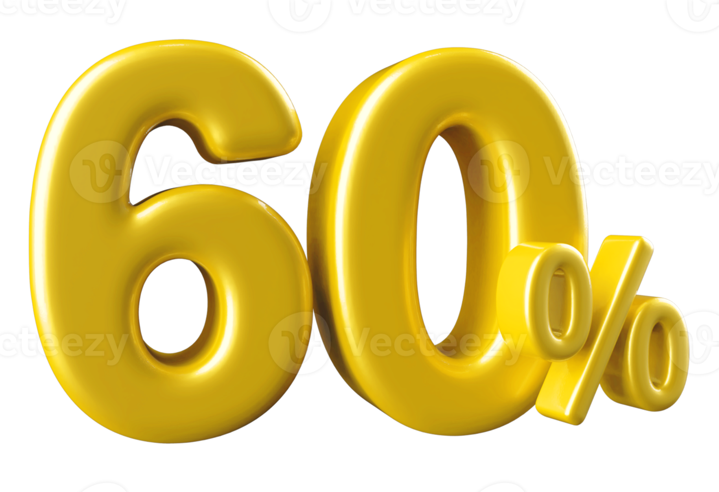 promotion number 60 percent 3d png