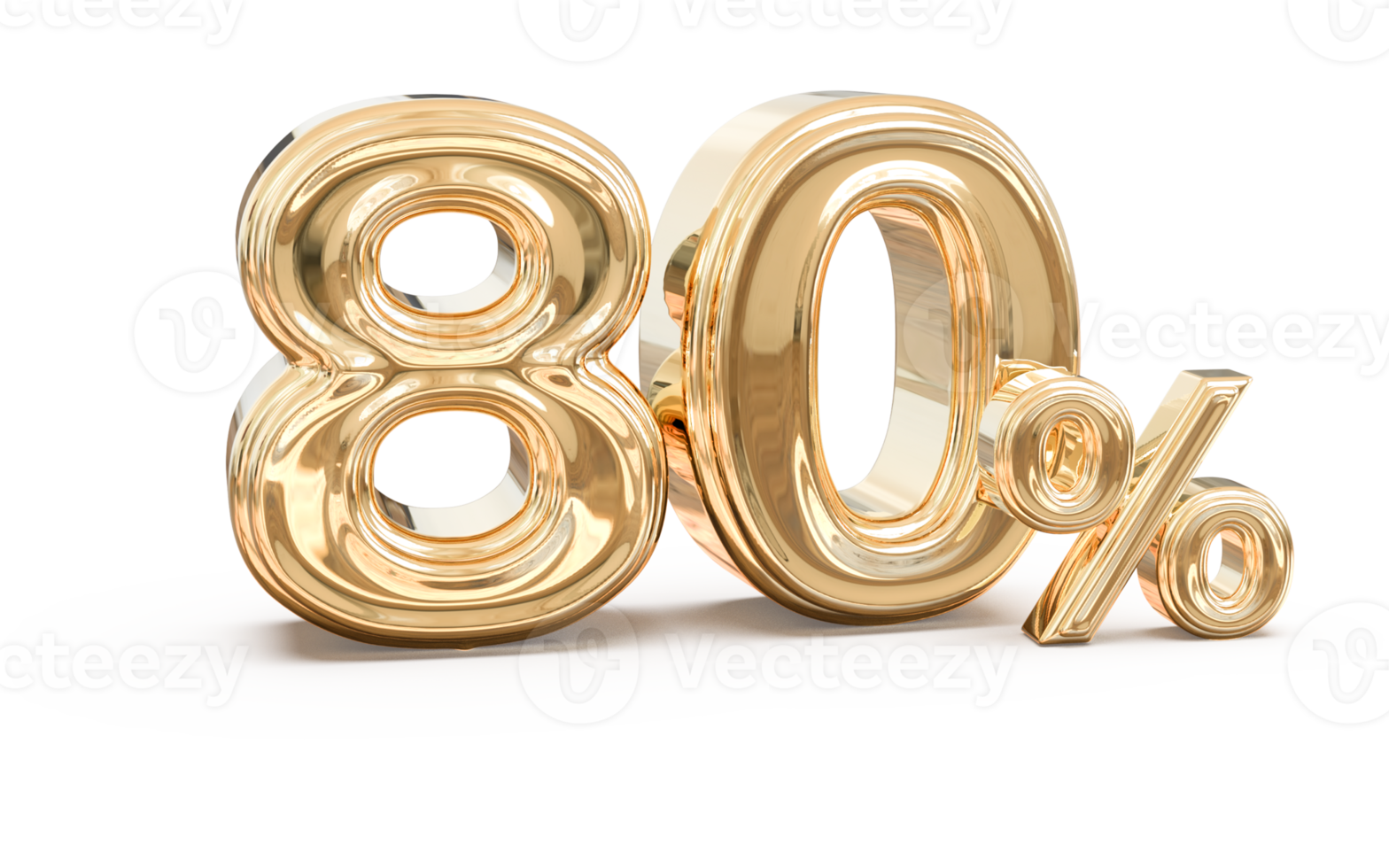 promotion number 80 percent 3d png