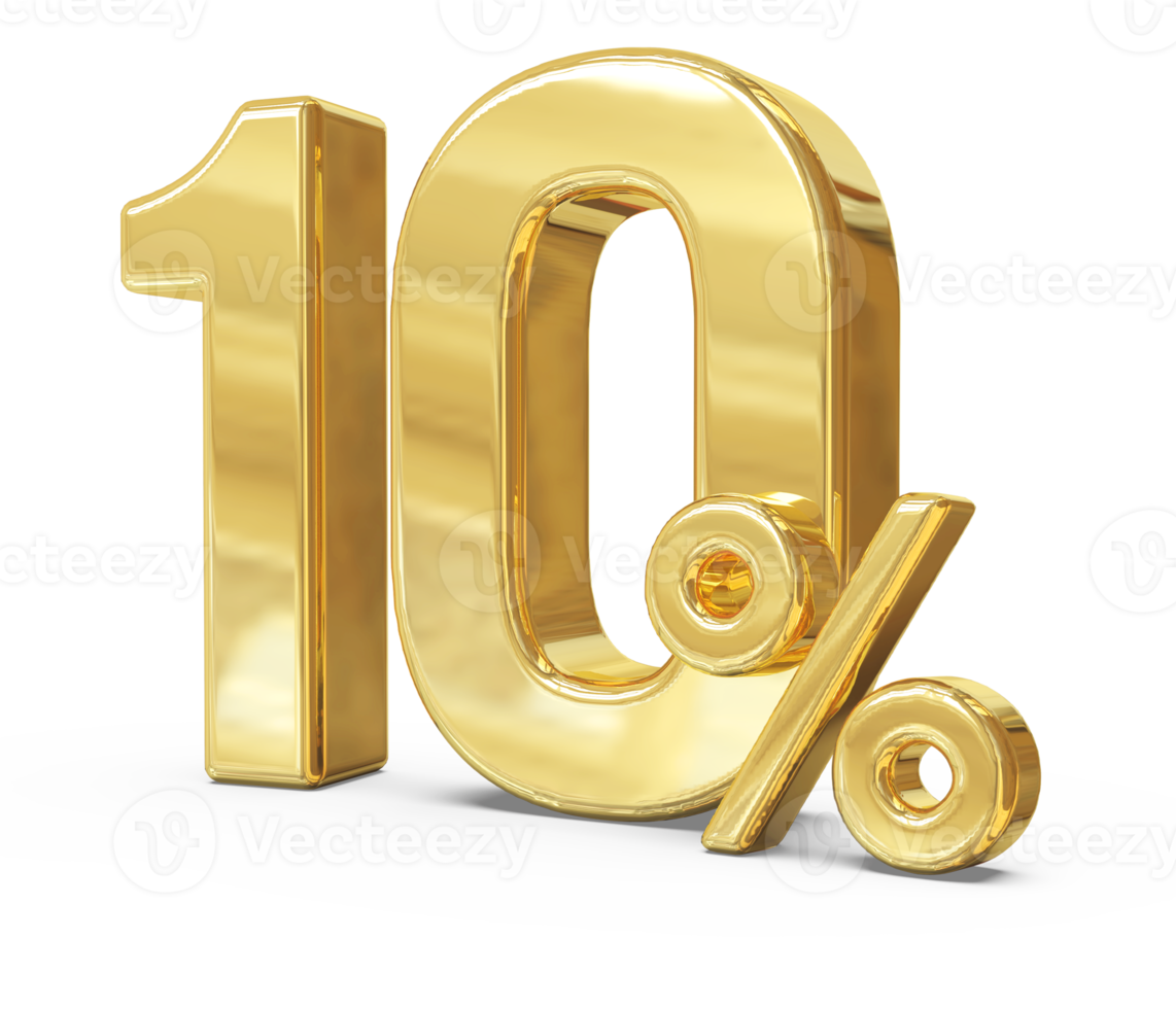 promotion 10 number percent 3d png