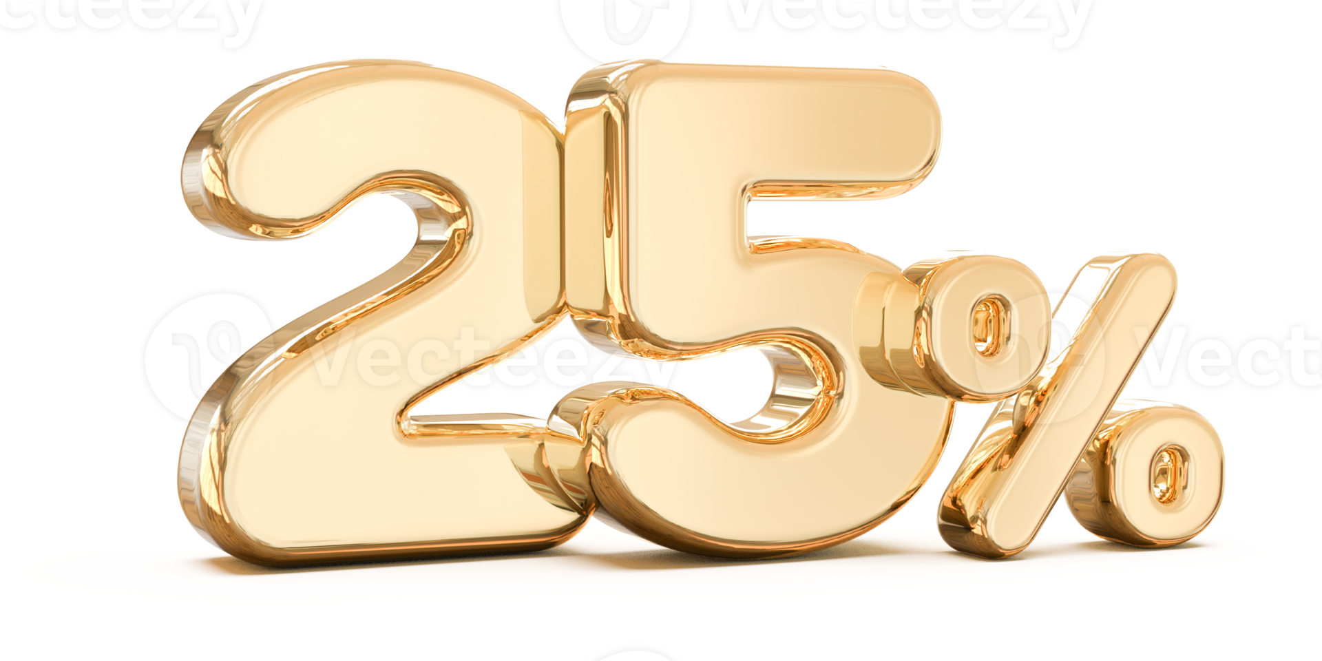 número de venda 25 por cento 3d png