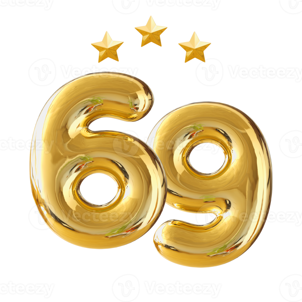 69 years anniversary number png