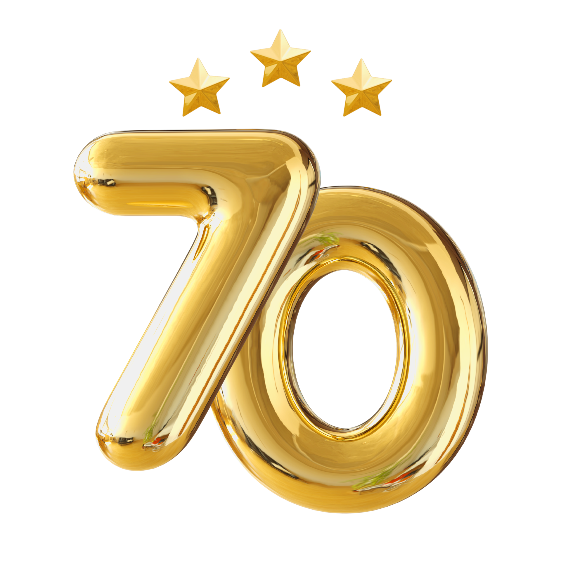 70 years anniversary number 11297532 PNG