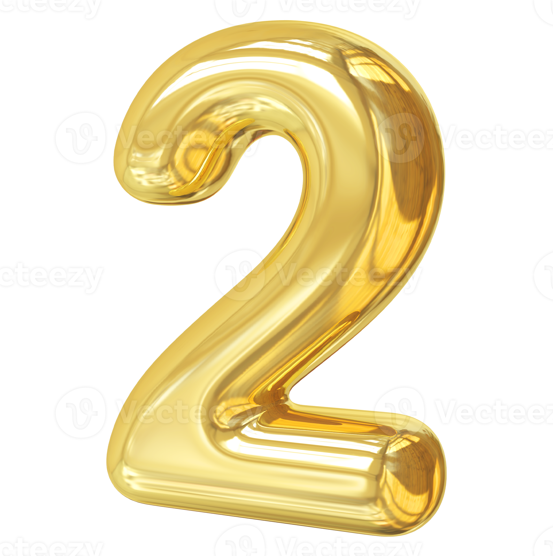 golden number 2 11297540 PNG
