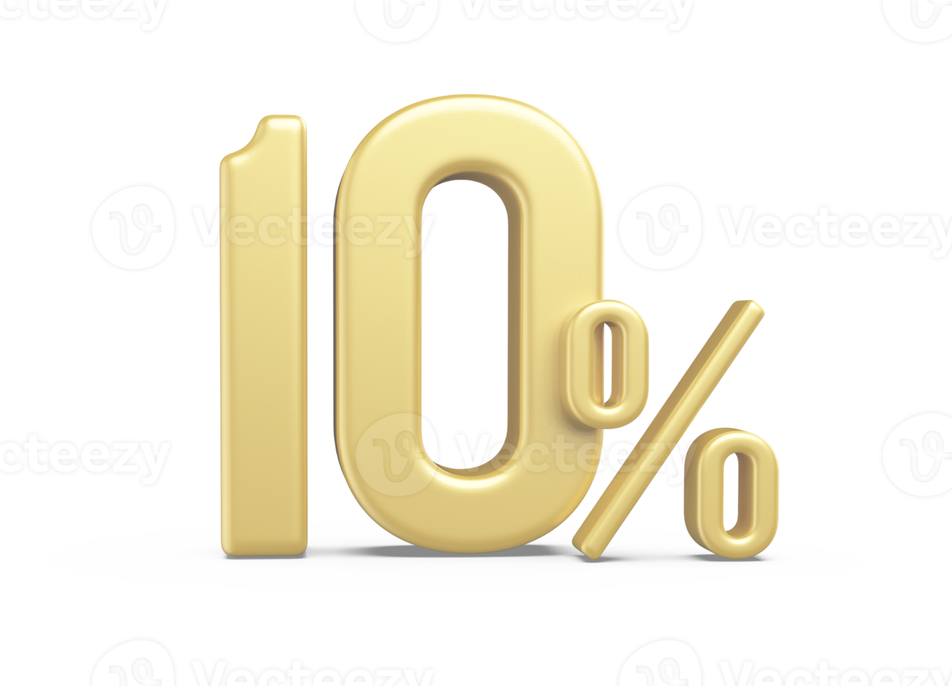 sale number 10 percent off golden png