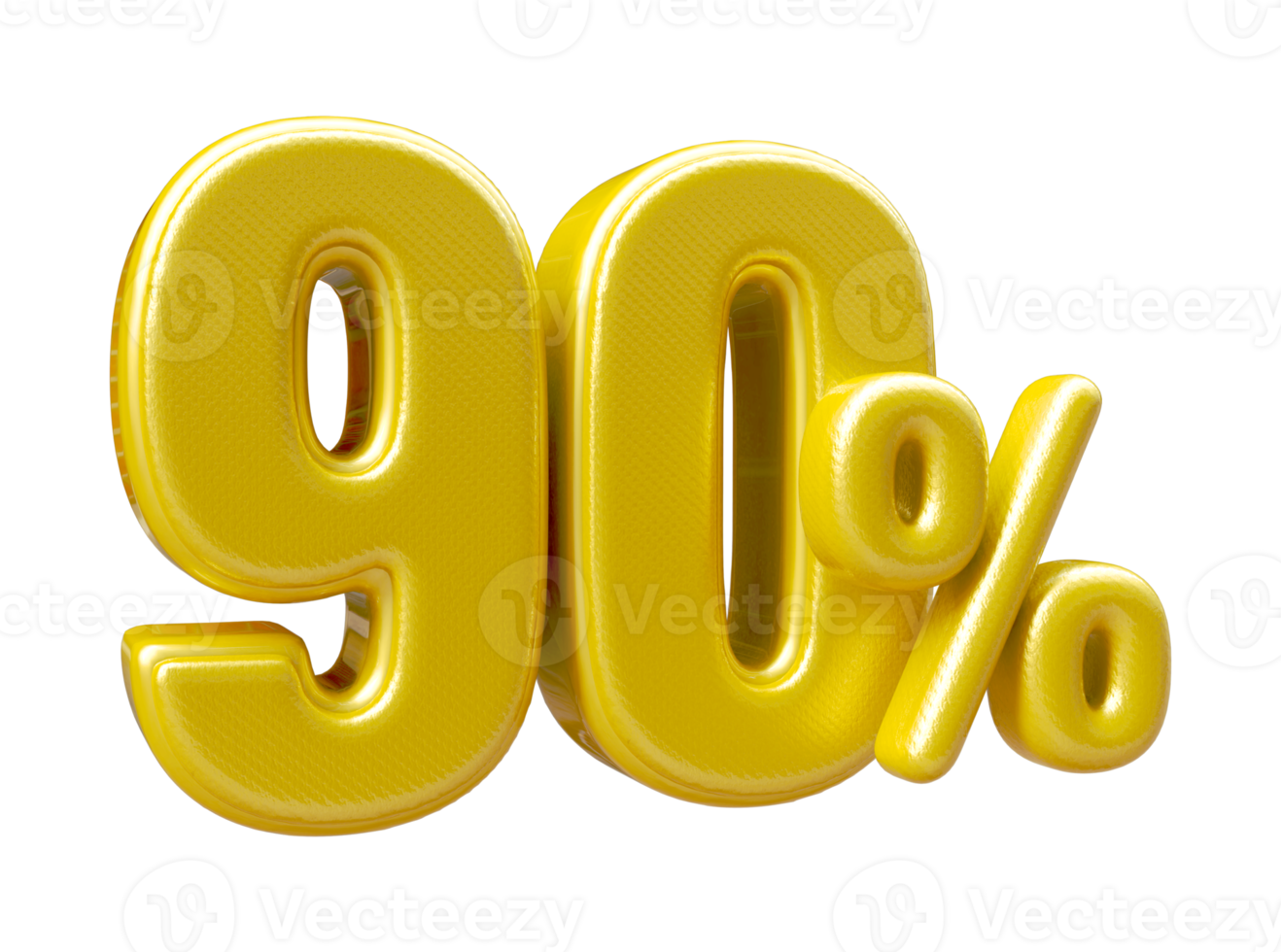 numero 90 per cento d'oro lusso png