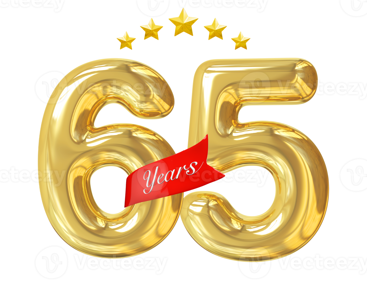 65 anos de aniversário dourado png