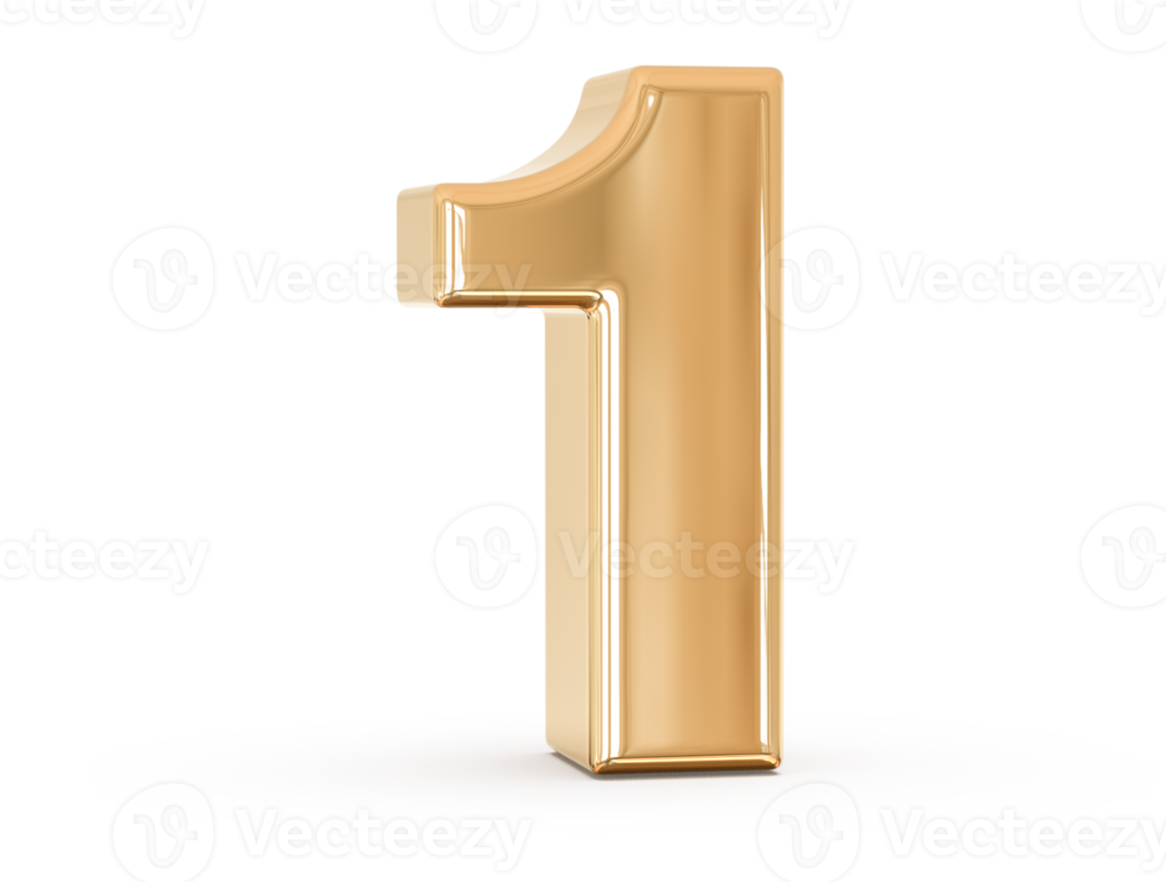 number 1 3d gold png