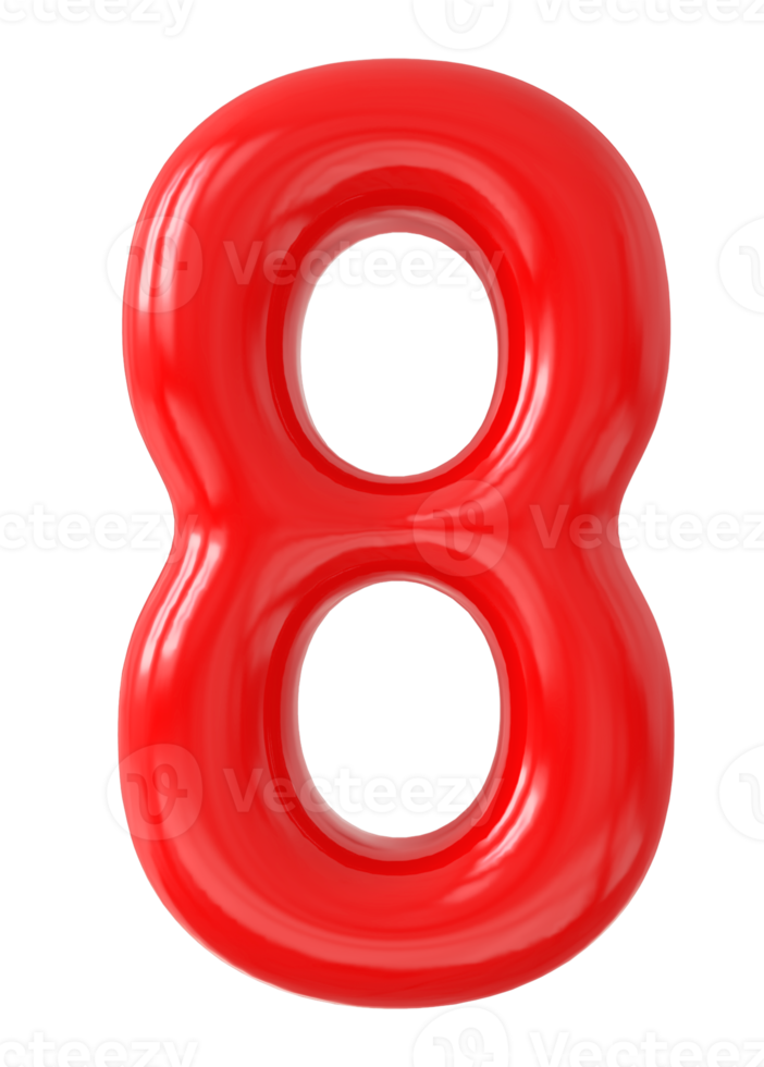 3d red number 2 11296897 PNG