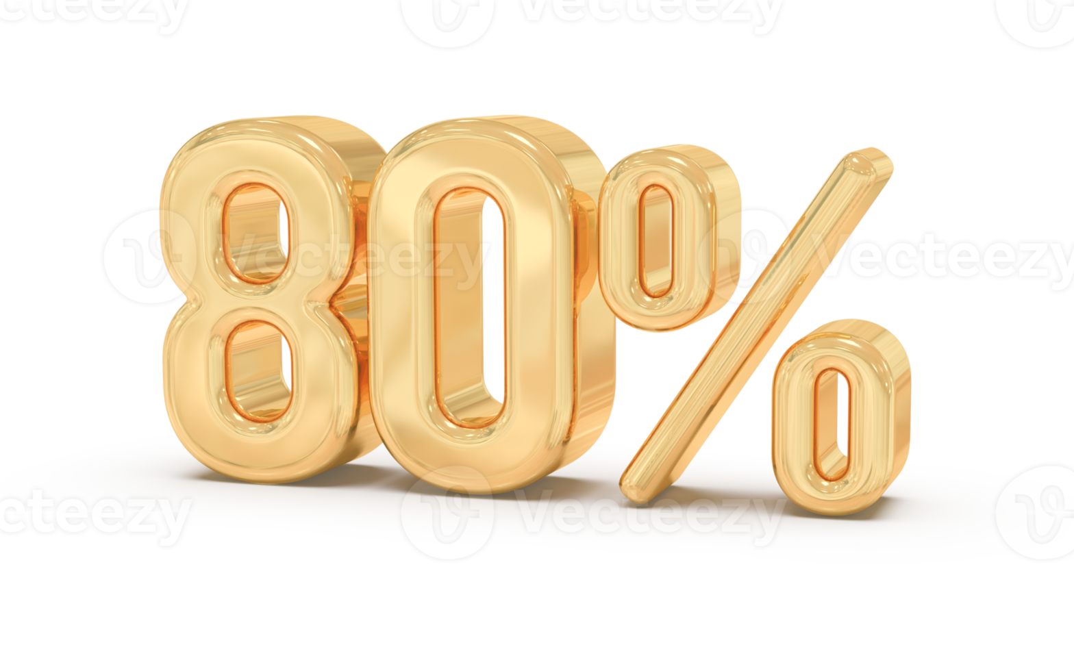 promotion number 80 percent 3d png