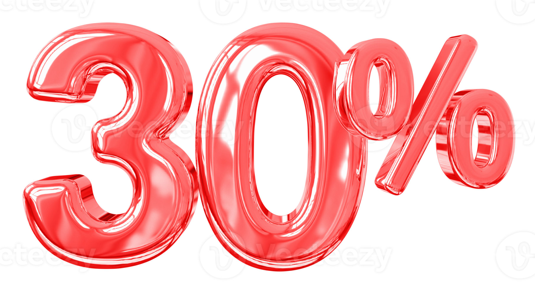 promotion number 30 percent 3d png