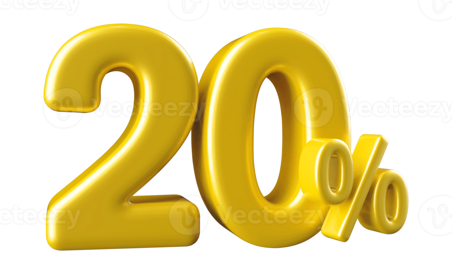 promoção número 20 por cento 3d png