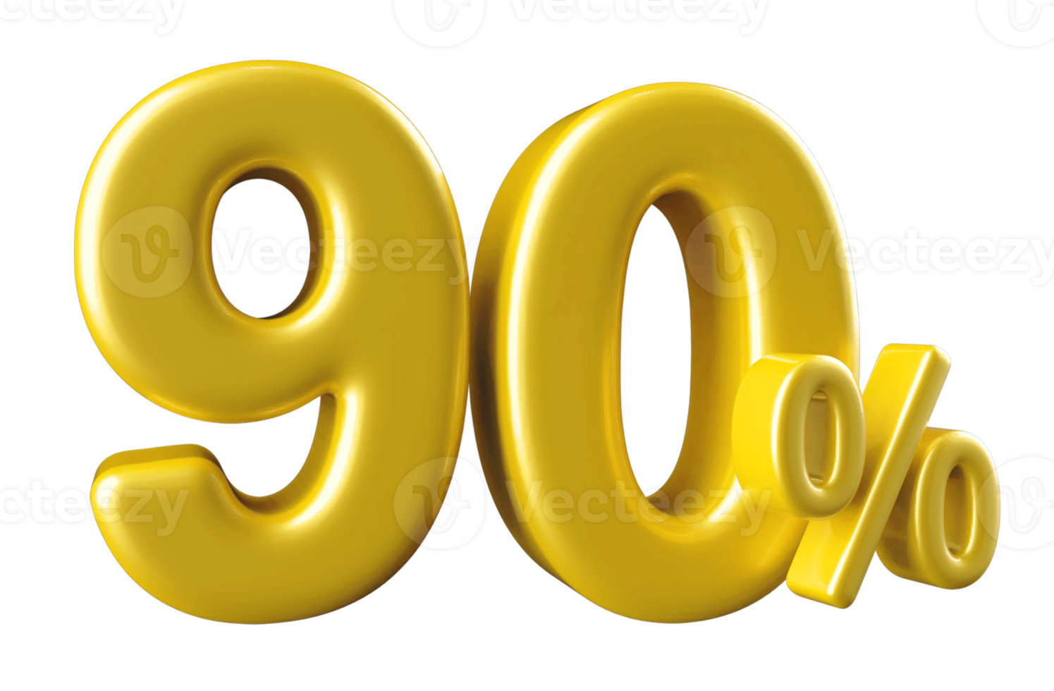 promoción 90 número por ciento 3d png