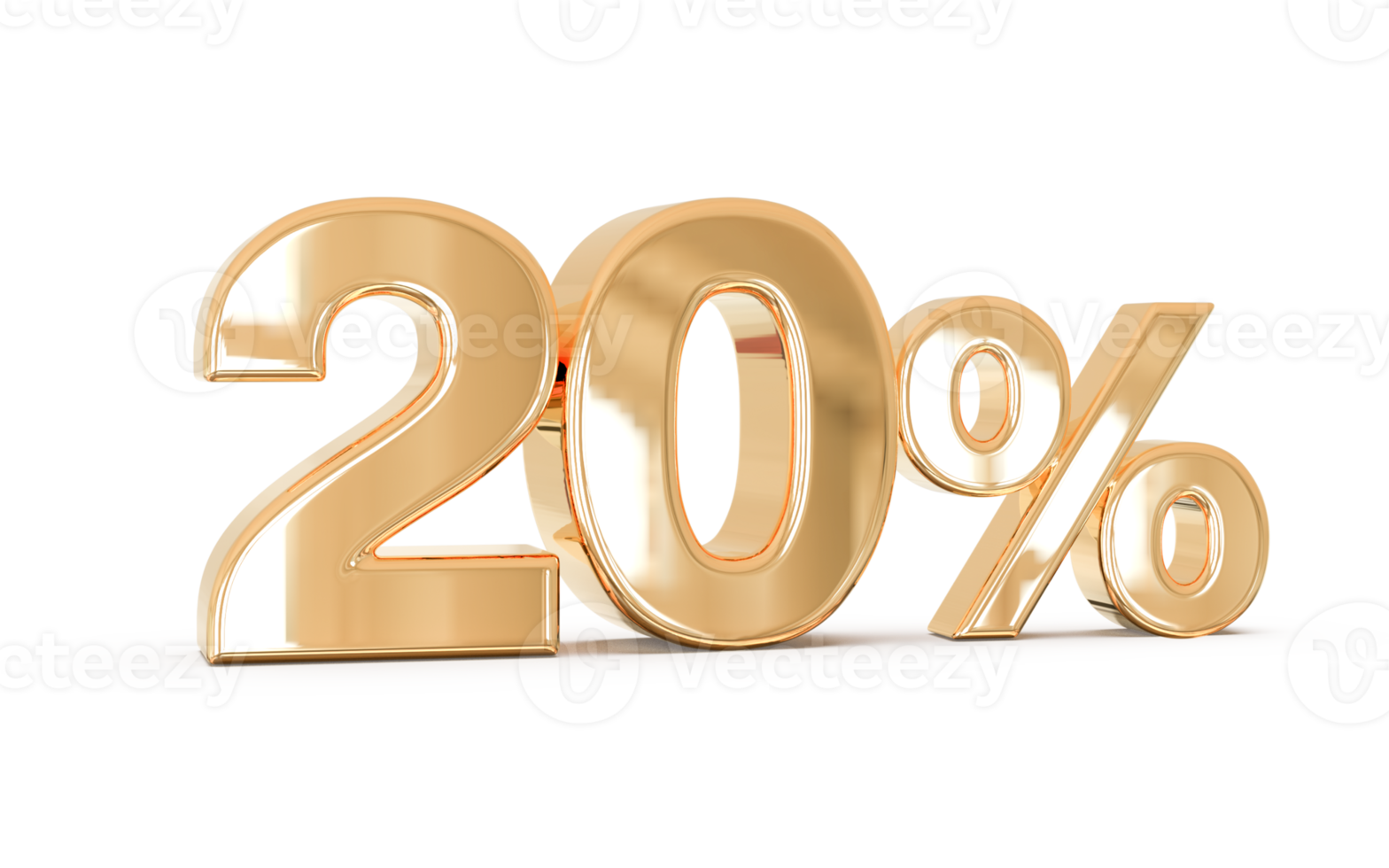 numéro de vente 20 pour cent 3d png