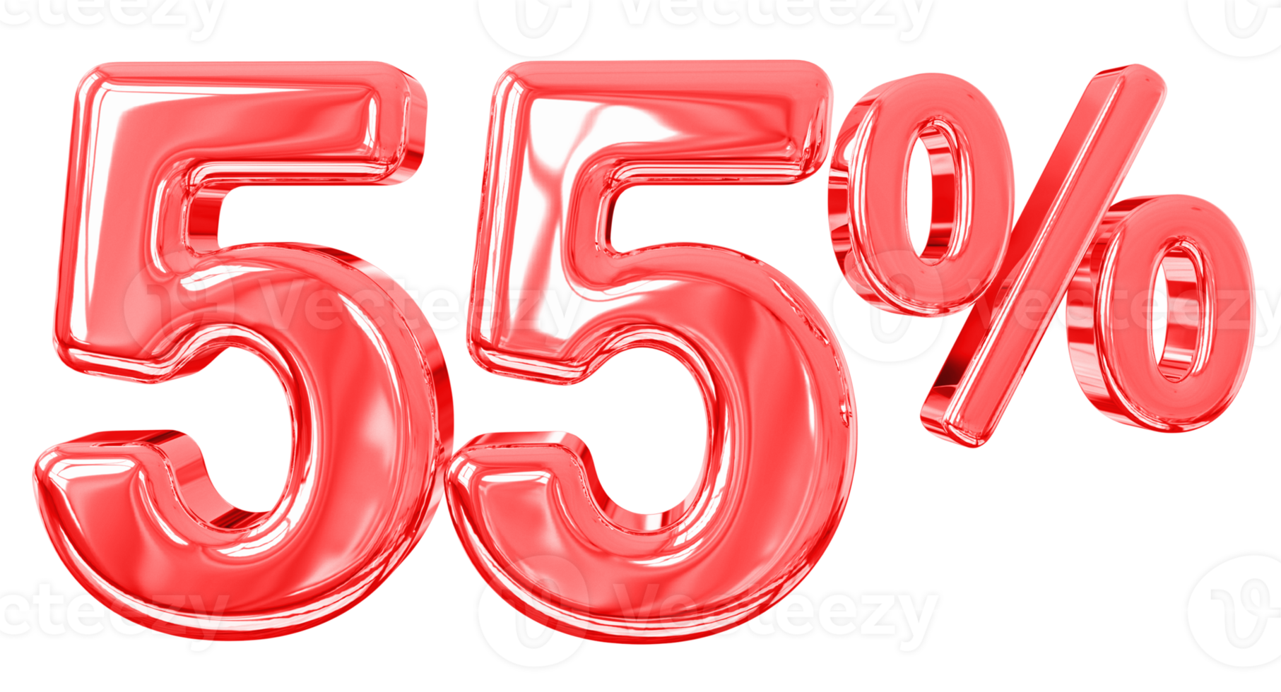 numéro de vente 55 pour cent 3d png