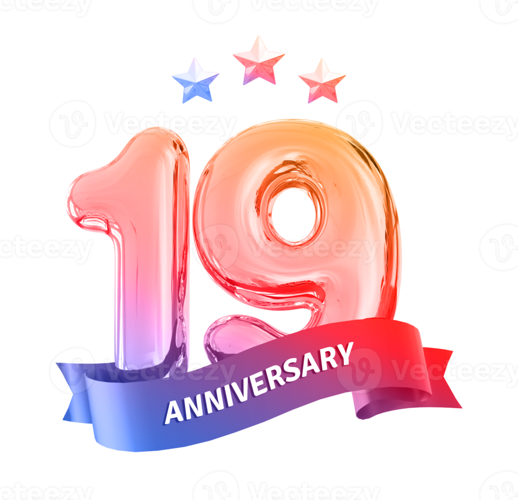 19 anni anniversario numero png