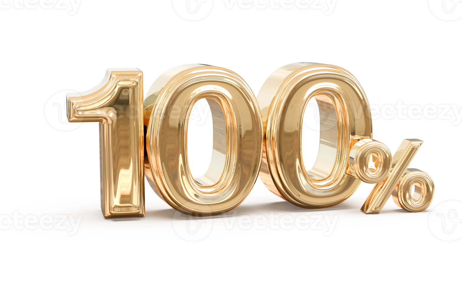 numero 100 per cento 3d png