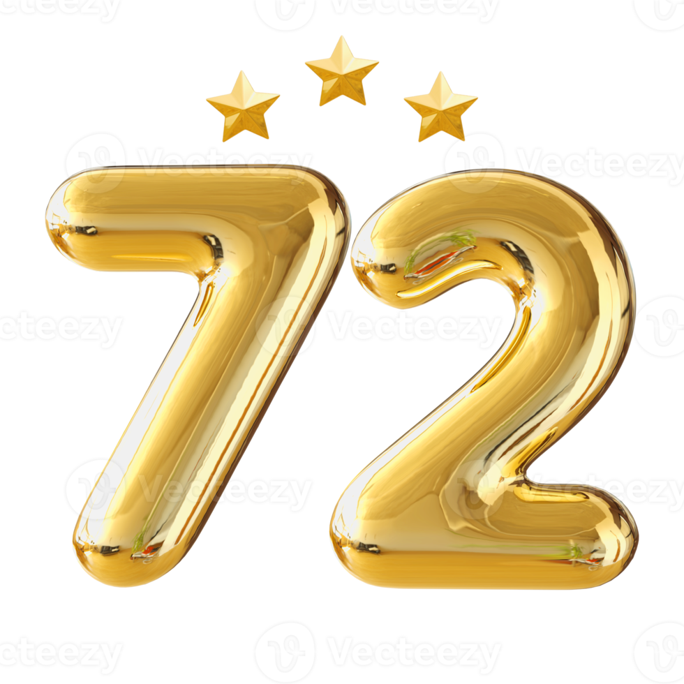 72 anni anniversario numero png