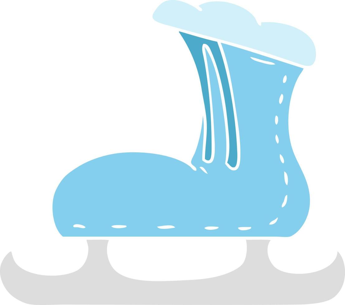 cartoon doodle of an ice skate boot vector
