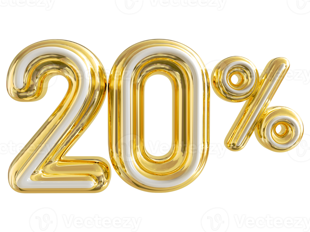 Number 20 Percent Golden Luxury 11297695 PNG