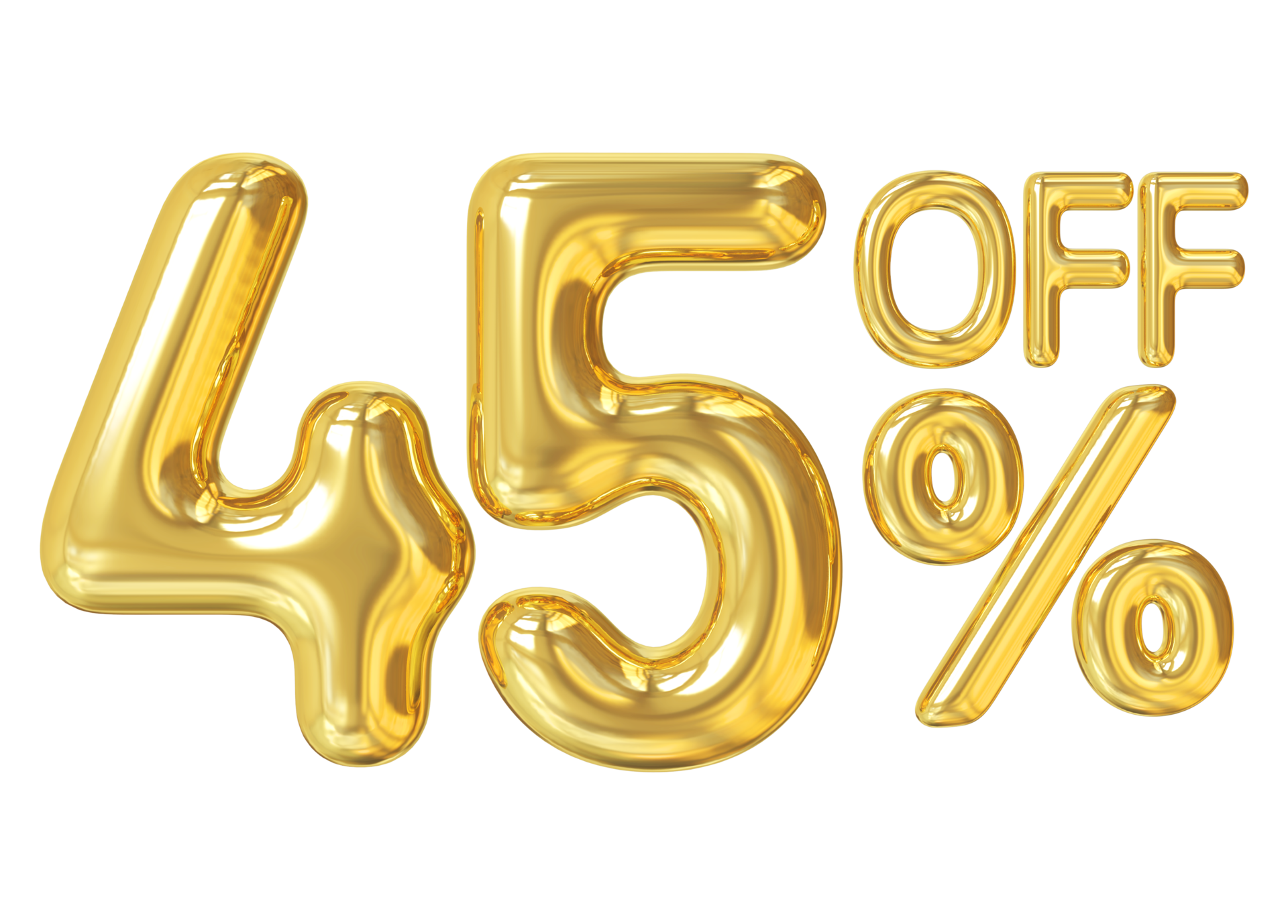 Sale Number 45 Percent Off Golden 11297701 PNG