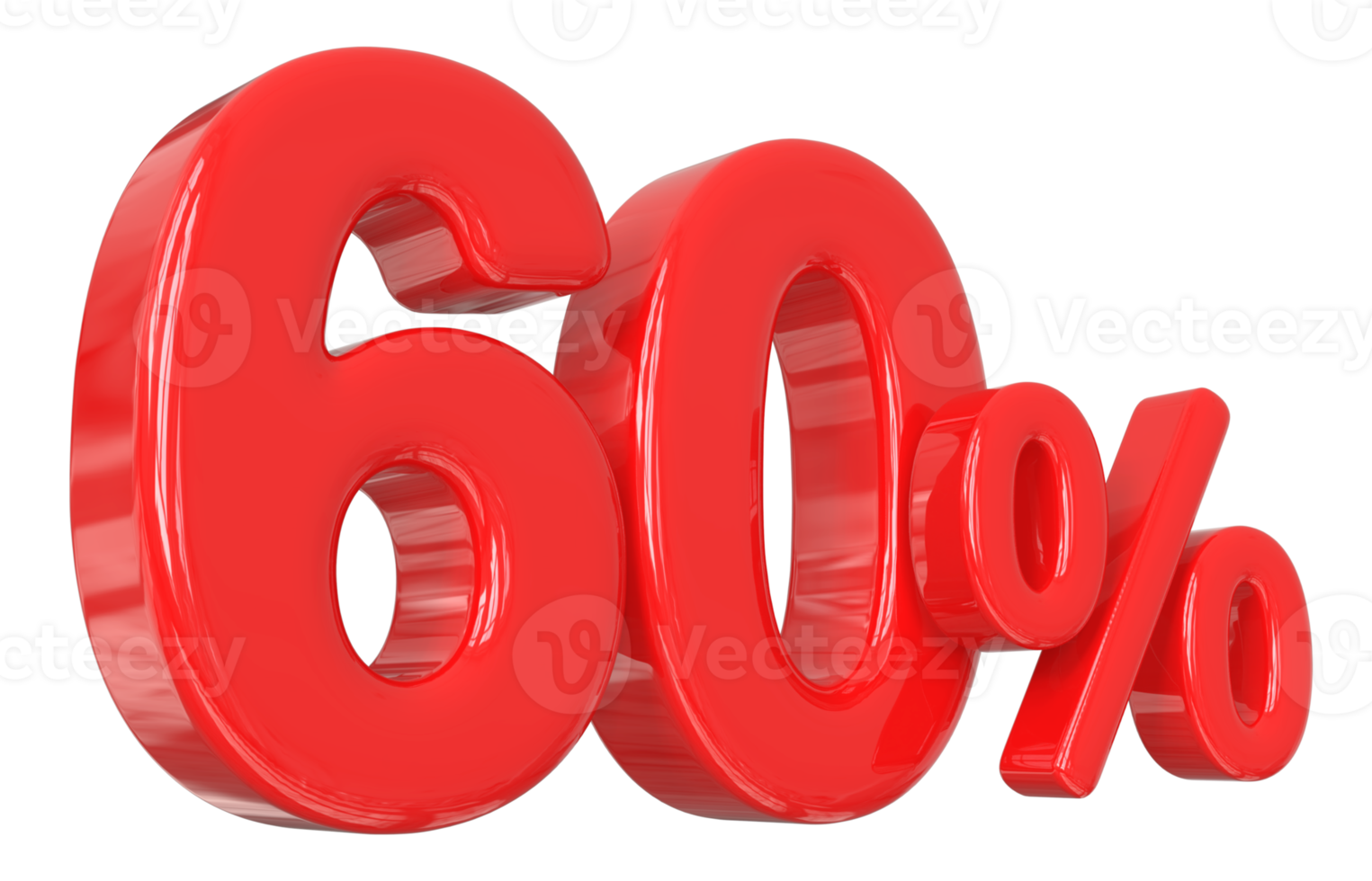 promotion number 60 percent 3d png