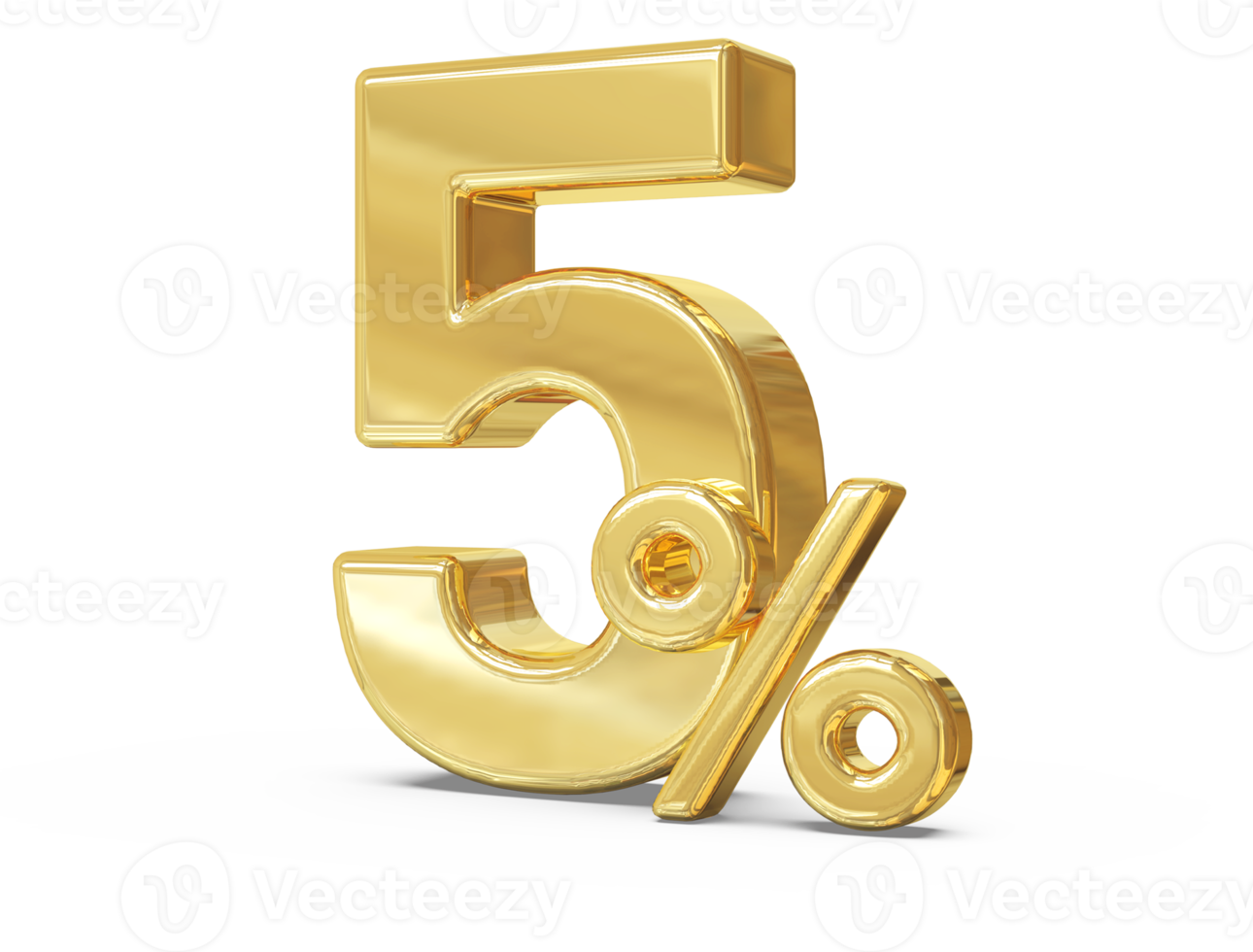 promotion 5 number percent 3d png