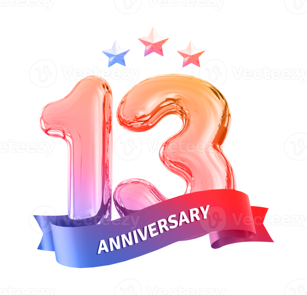 13 years anniversary number png