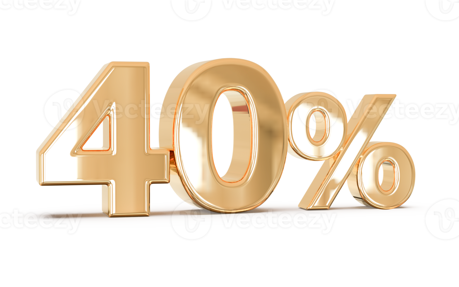 numéro de vente 40 pour cent 3d png