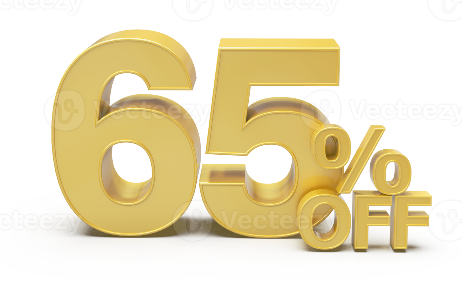 sale number 65 percent off golden png
