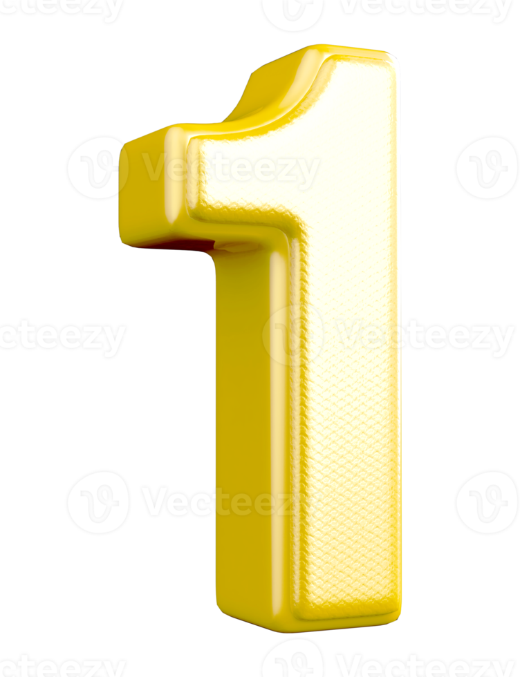 golden number 1 11297846 PNG
