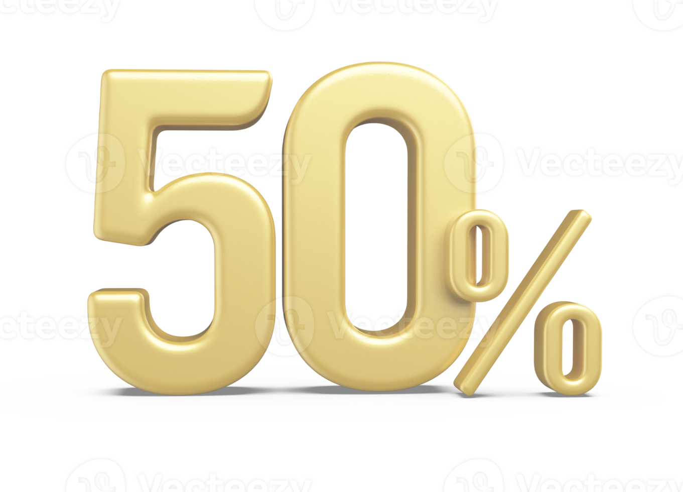 sale number 50 percent off golden png