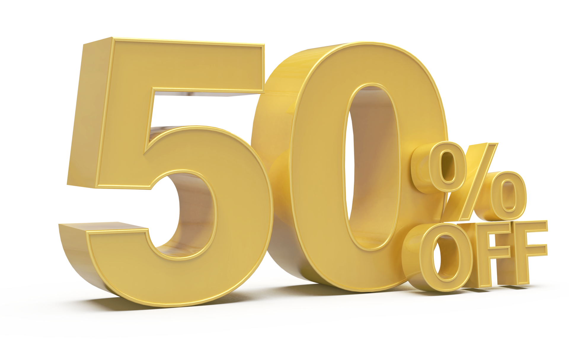 Number 50 Percent Golden Luxury 11297853 PNG