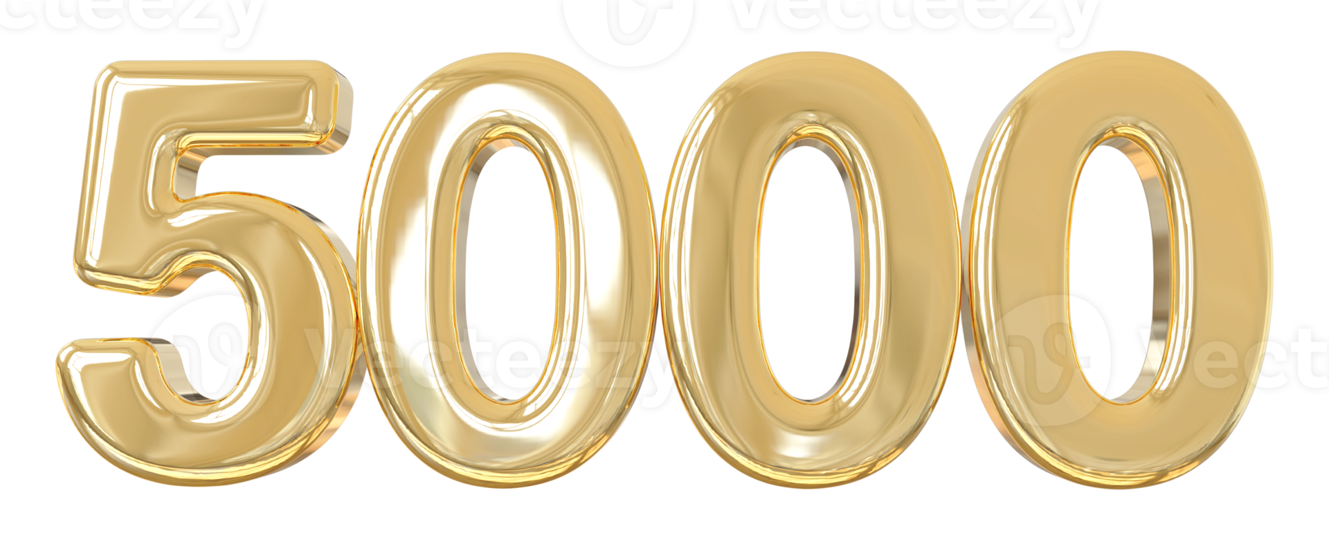 numéro 5000 doré png