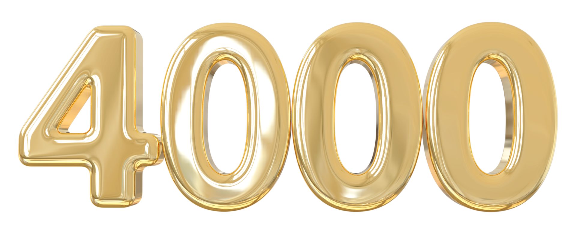 N mero 4000 Dourado 11297856 PNG n-mero-4000-dourado-11297856-png