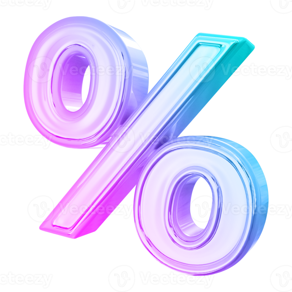 symbol prozent 3d-gradient png