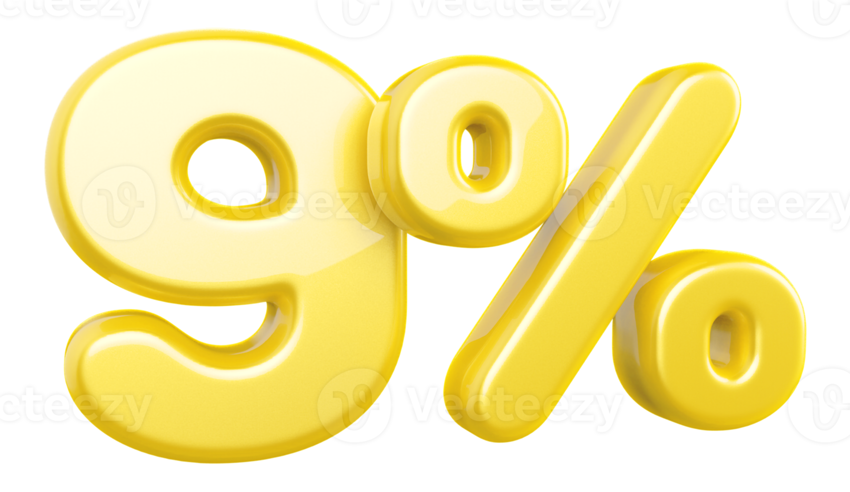 promotion 9 number percent 3d png