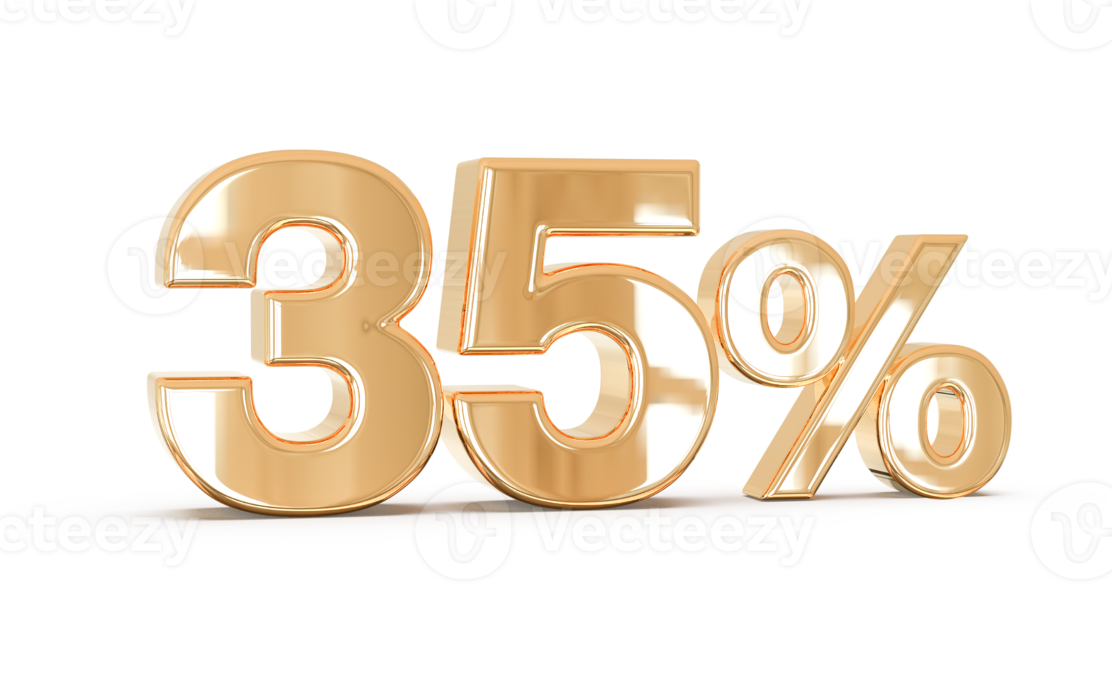 promoção número 35 por cento 3d png